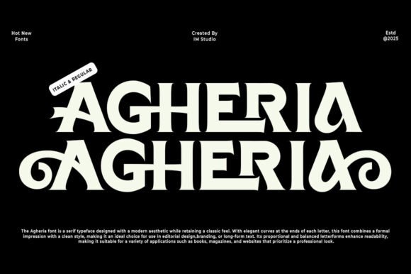 Agheria Duo: A Retro-Bold Display Font That Feels Like Home