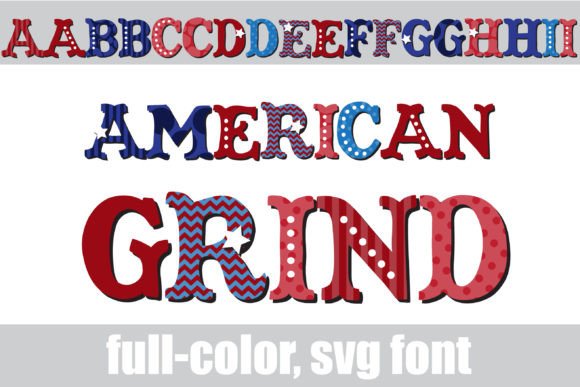 American Grind: A Patriotic Serif Color Font for Bold Campaign Moments