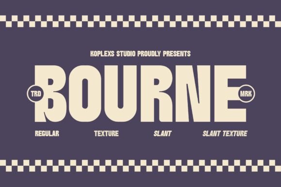 Bourne Font: A Bold Retro Display Typeface for Small Business Branding