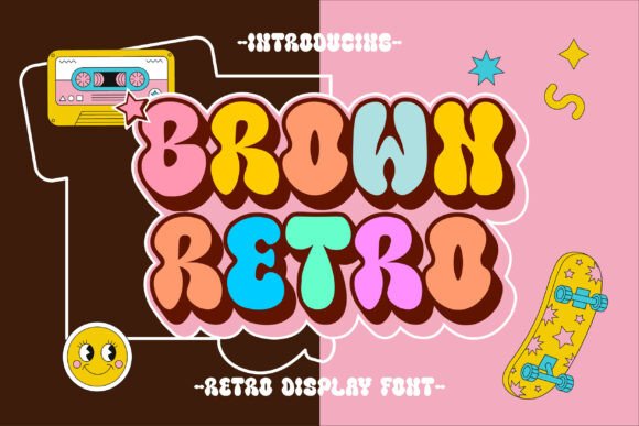 Brown Retro: A Vintage Display Font for Digital Branding