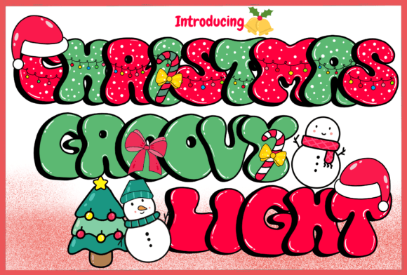 Christmas Groovy Light: A Playful Display Font for Holiday Campaigns