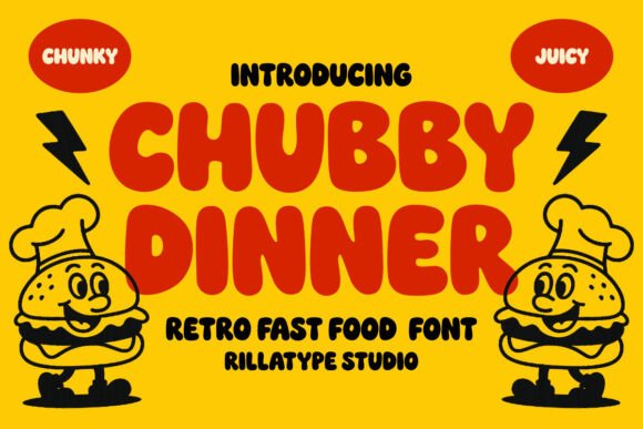 Chubby Dinner: A Playful Display Font for Digital Branding