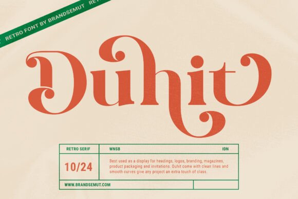 Duhit: A Retro Serif Font That Elevates Handmade Goods
