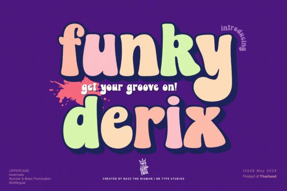 Funky Derix: A Playful Display Font That Brings Vintage Charm to Modern Branding
