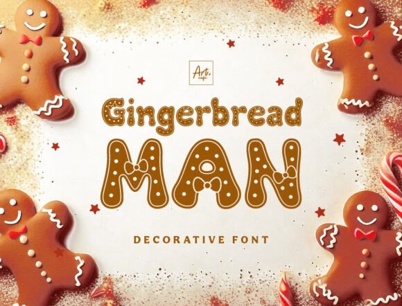 Gingerbread Man: A Decorative Font That Feels Like Home