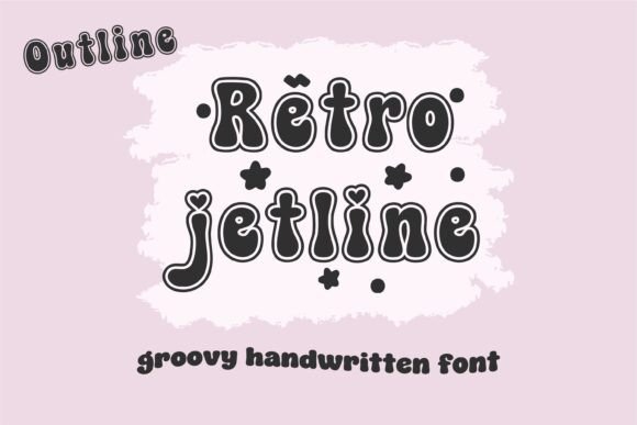 Retro Jetline Outline: A Playful Display Typeface for Warm Editorial Moments