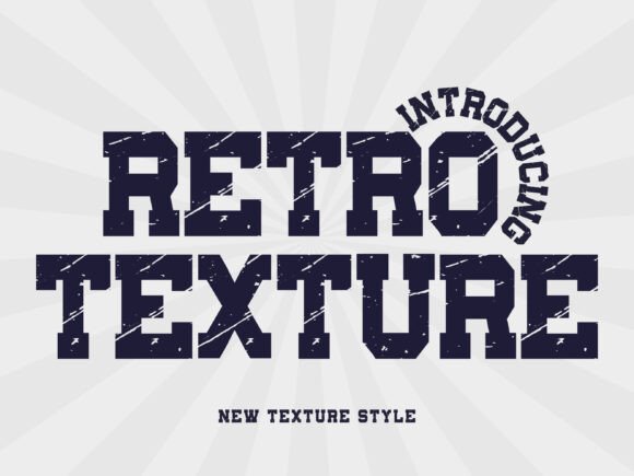 Retro Texture Font: Varsity Charm for Handmade Labels & Printables