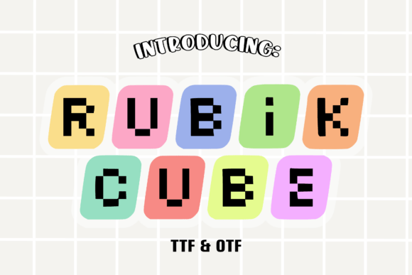 Rubik Cube: A Playful Display Font with Pixel-Precise Charm