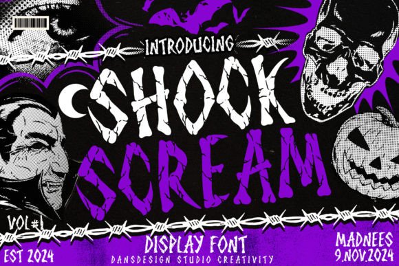Shock Scream: A Blackletter Display Font with Editorial Grit