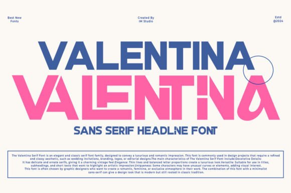 Valentina Duo: A Playful, Polished Display Font for Small Business Brands